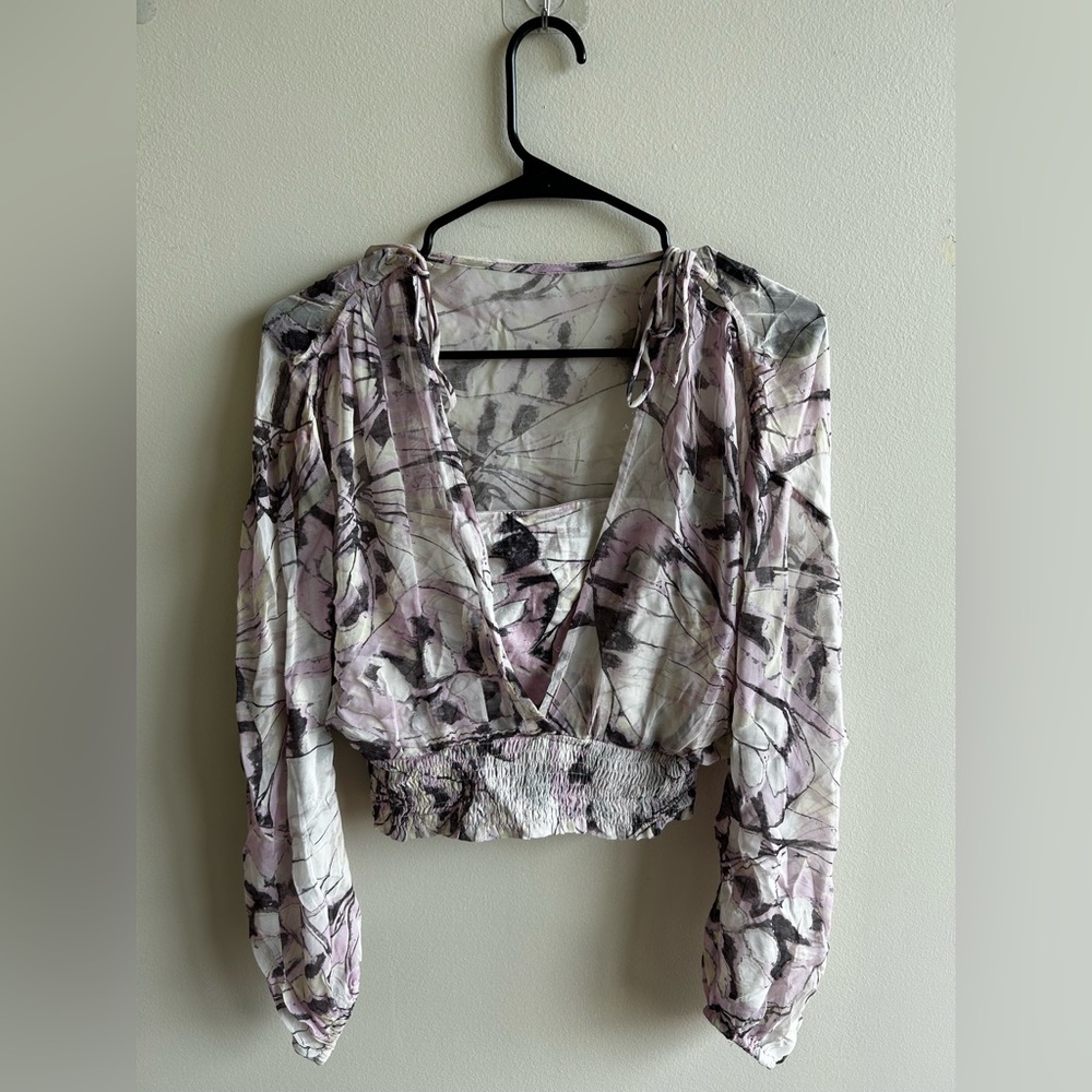 Anthropologie multicolored blouse size extra small.